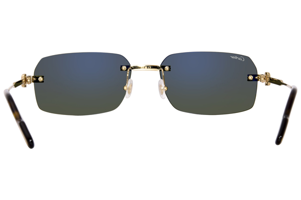 Cartier CT0271S Metal Mens Sunglasses, 004 - GOLD with RED lenses