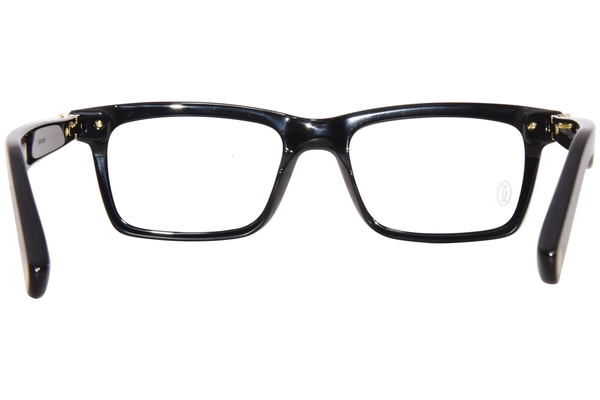 Cartier CT0420O 001 Eyeglasses Black Full Rim Rectangle Shape 53