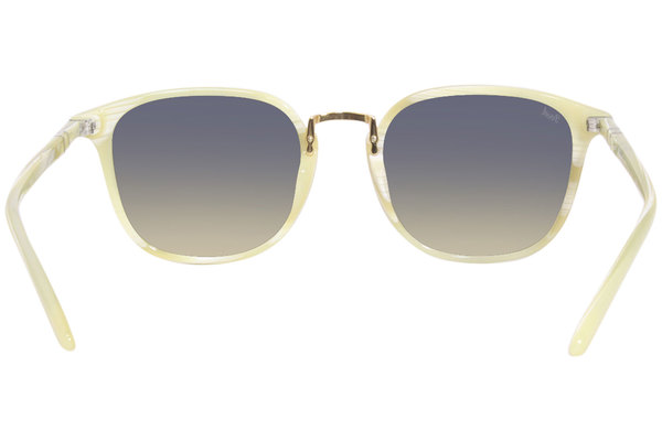 Persol 3186-S 1115/43 Sunglasses Men's Striped Ivory/Brown/Blue Gradient  53-21 | EyeSpecs.com