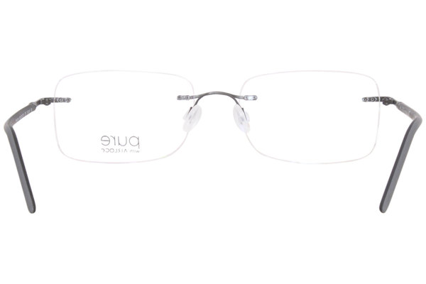 Pure Airlock Endless 203 033 Titanium Eyeglasses Gunmetal Rimless 53 18 140