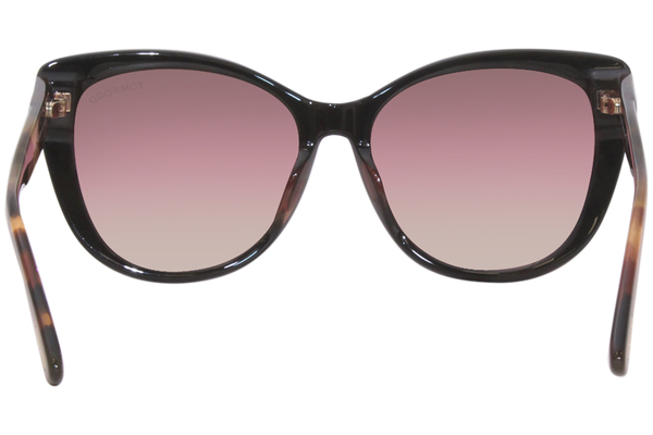 Tom Ford Nora TF937 05F Sunglasses Women's Black/Red Gradient Cat Eye  57-17-140 