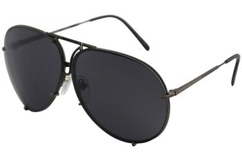 Porsche Design 8478 D Black Frame - Dk Green + Brown Lenses