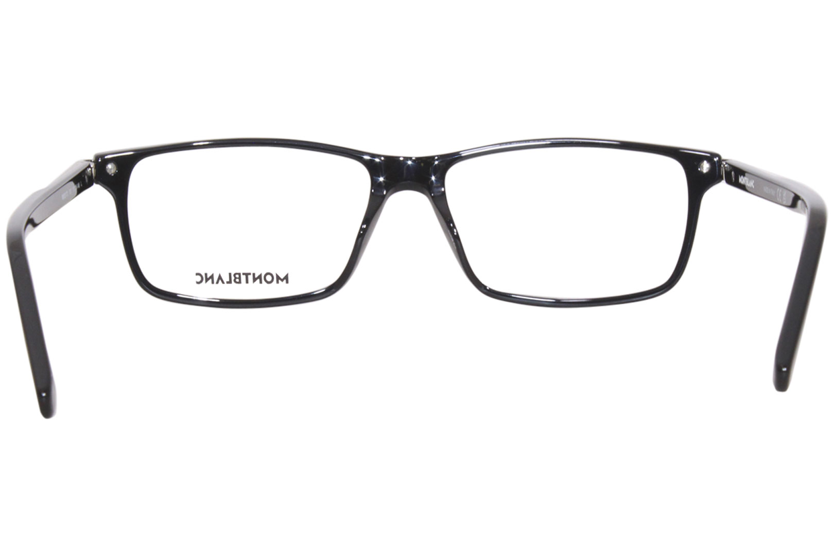 Mont Blanc MB0217O 001 Eyeglasses Men's Black/Silver Full Rim 55-15-145 ...