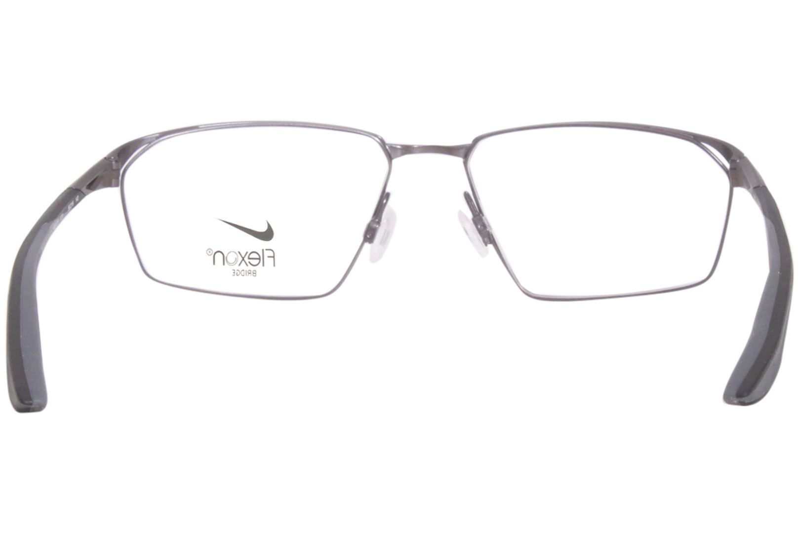 Nike 4311 071 Eyeglasses Satin Gunmetal Dark Grey Semi Rim Rectangle Shape 56mm