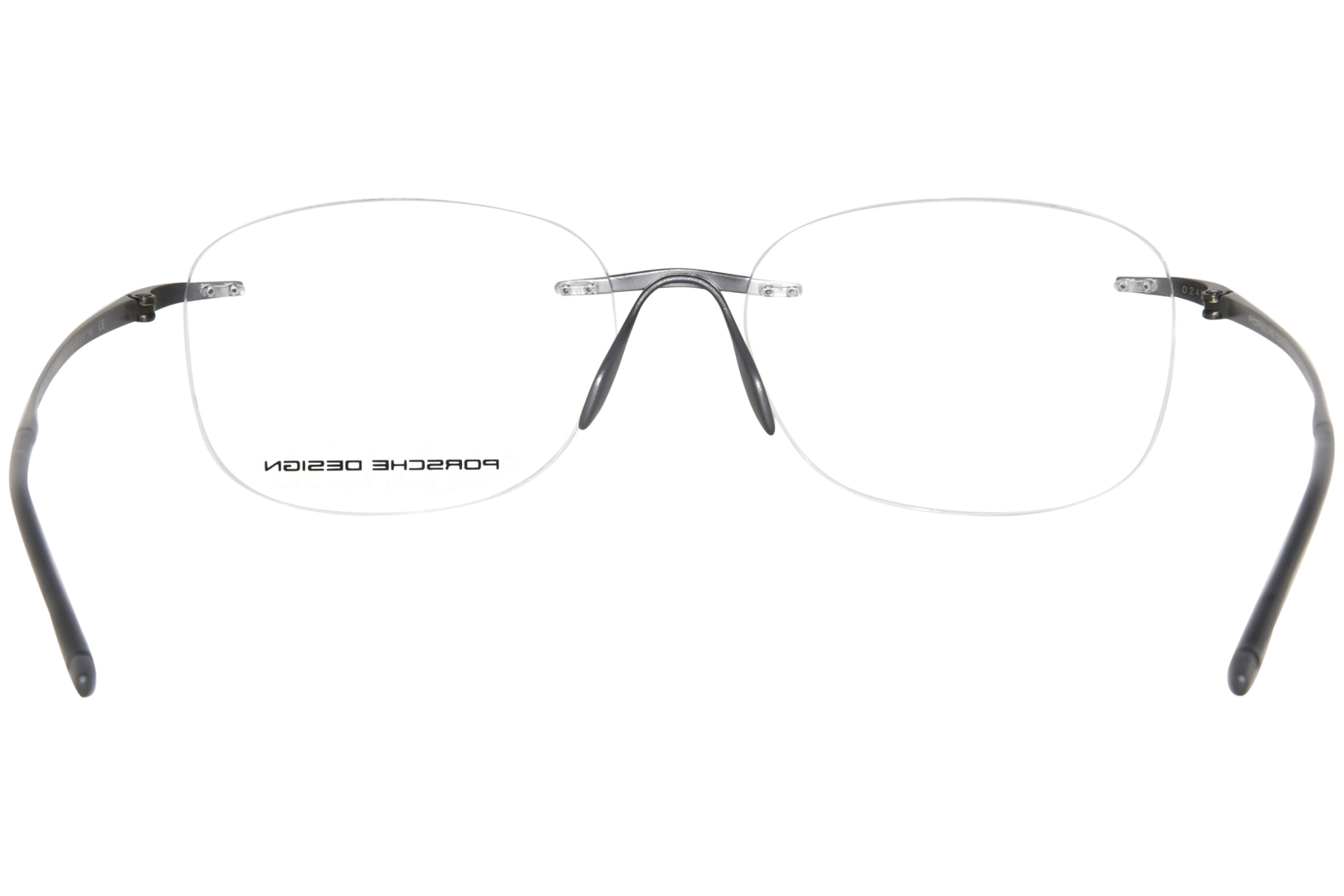 Porsche Design P8362-A Titanium Eyeglasses Men's Black Rimless 55-17 ...