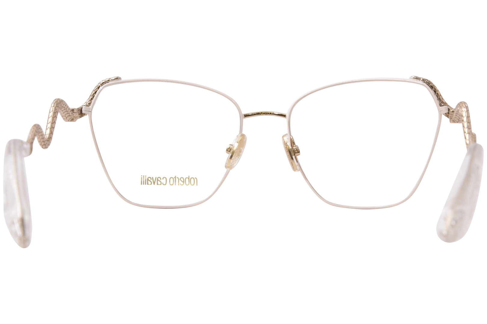 Roberto Cavalli VRC021M 0492 Eyeglasses Women's Light Gold/Multi Full Rim  54mm