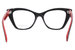 Alexander McQueen AM0305O Eyeglasses Frame Women's Full Rim Cat Eye