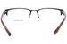 Emporio Armani EA1129 Eyeglasses Men's Semi Rim Rectangle Shape