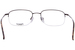 Flexon 606 Eyeglasses Men's Semi Rim Rectangle Shape