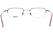 Flexon 607 Eyeglasses Men's Semi Rim Rectangle Shape