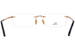 Fred FG50023U Eyeglasses Men's Rimless Rectangle Shape