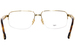 Fred FG50039U Eyeglasses Men's Semi Rim Pilot