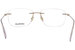 Mont Blanc MB0075O Eyeglasses Men's Rimless Rectangular Optical Frame