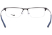 Nike 6064 Eyeglasses Men's Semi Rim Rectangle Shape