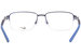 Nike 8141 Eyeglasses Men's Semi Rim Rectangle Shape