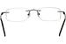 Tuscany Men's Eyeglasses Chassis Stainless Steel Rimless Optical Frame