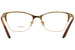 Versace 1218 Eyeglasses Women's Semi Rim Cat Eye Optical Frame