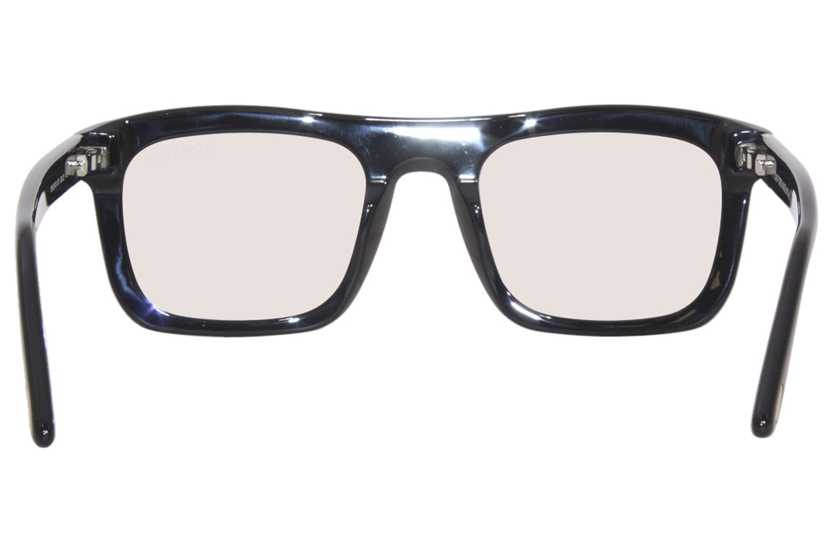 Tom Ford TF5757-B 001 Eyeglasses Men's Shiny Black/Blue Block Full Rim 52mm  