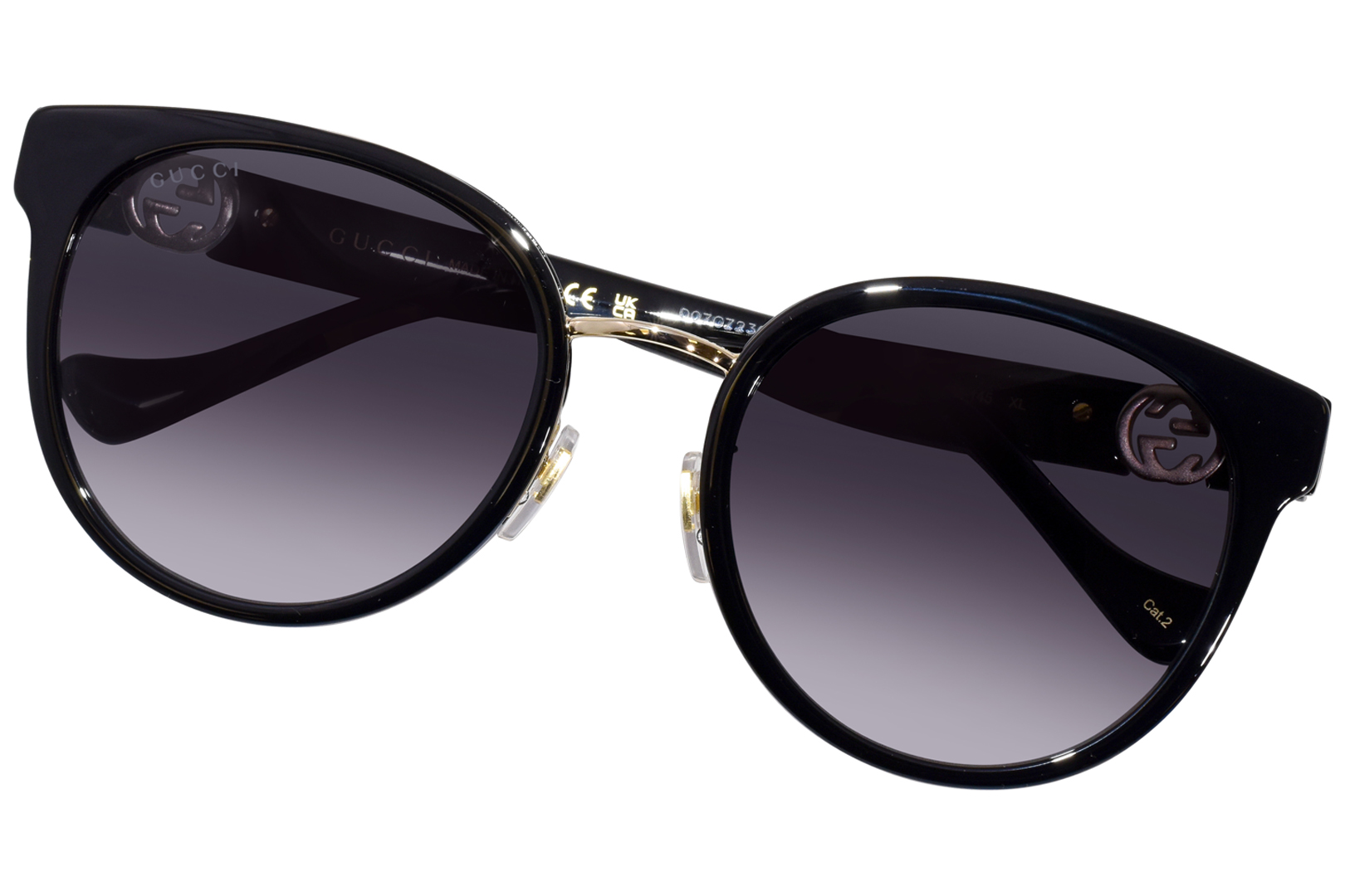 Gucci GG1027SK 006 Sunglasses Black/Gold