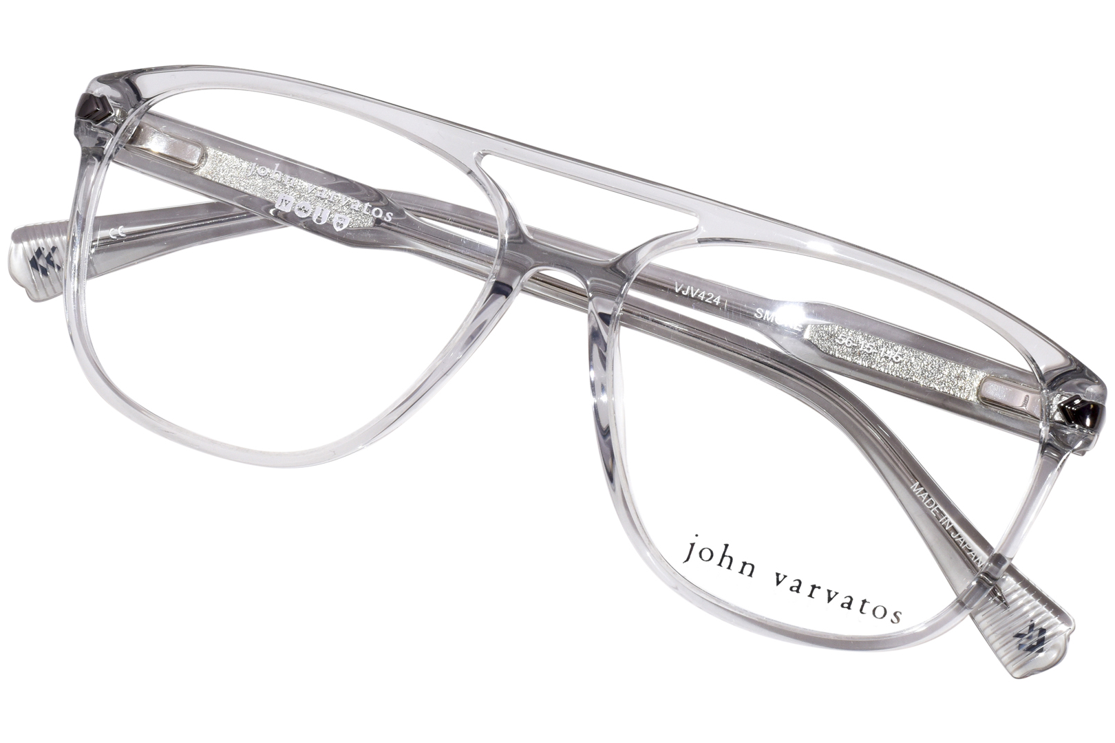 John Varvatos VJV424 SMO Eyeglasses Men's Grey Full Rim Pilot 56-15-145 ...