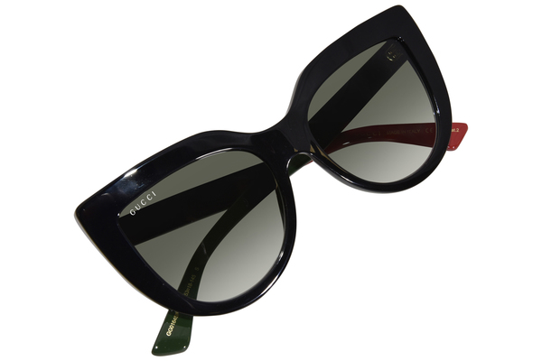 Gucci GG0164SN 003 Sunglasses Women s Black Green Gradient Cat Eye