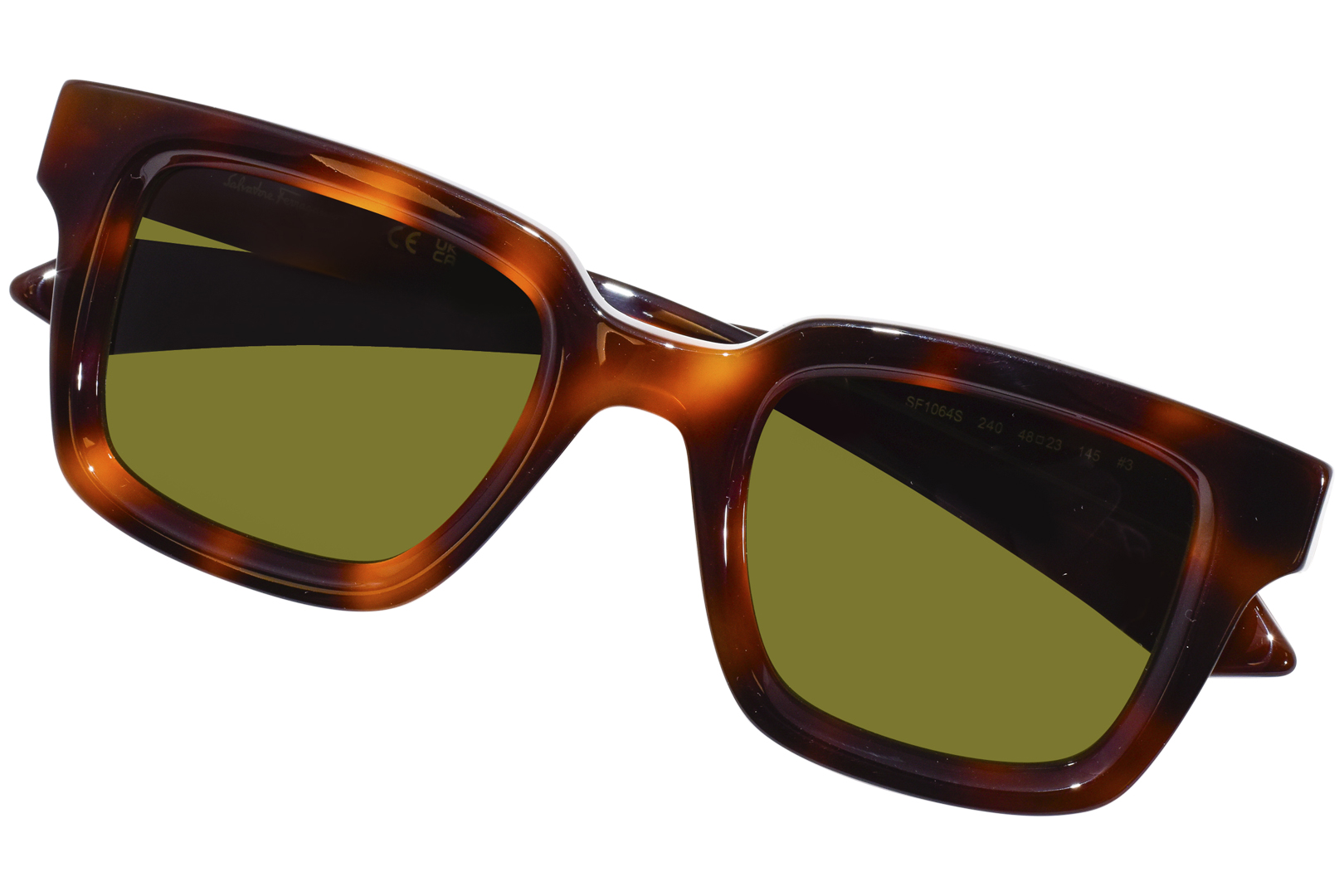 Ferragamo Man Sunglasses Light gold/green