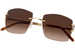 Cartier Rimlesssun CT0009RS Sunglasses Square Shape