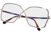 Tom Ford TF5841-B Eyeglasses Women's Semi Rim Butterfly Shape