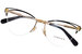 Versace VE1280 Eyeglasses Women's Semi Rim Cat Eye