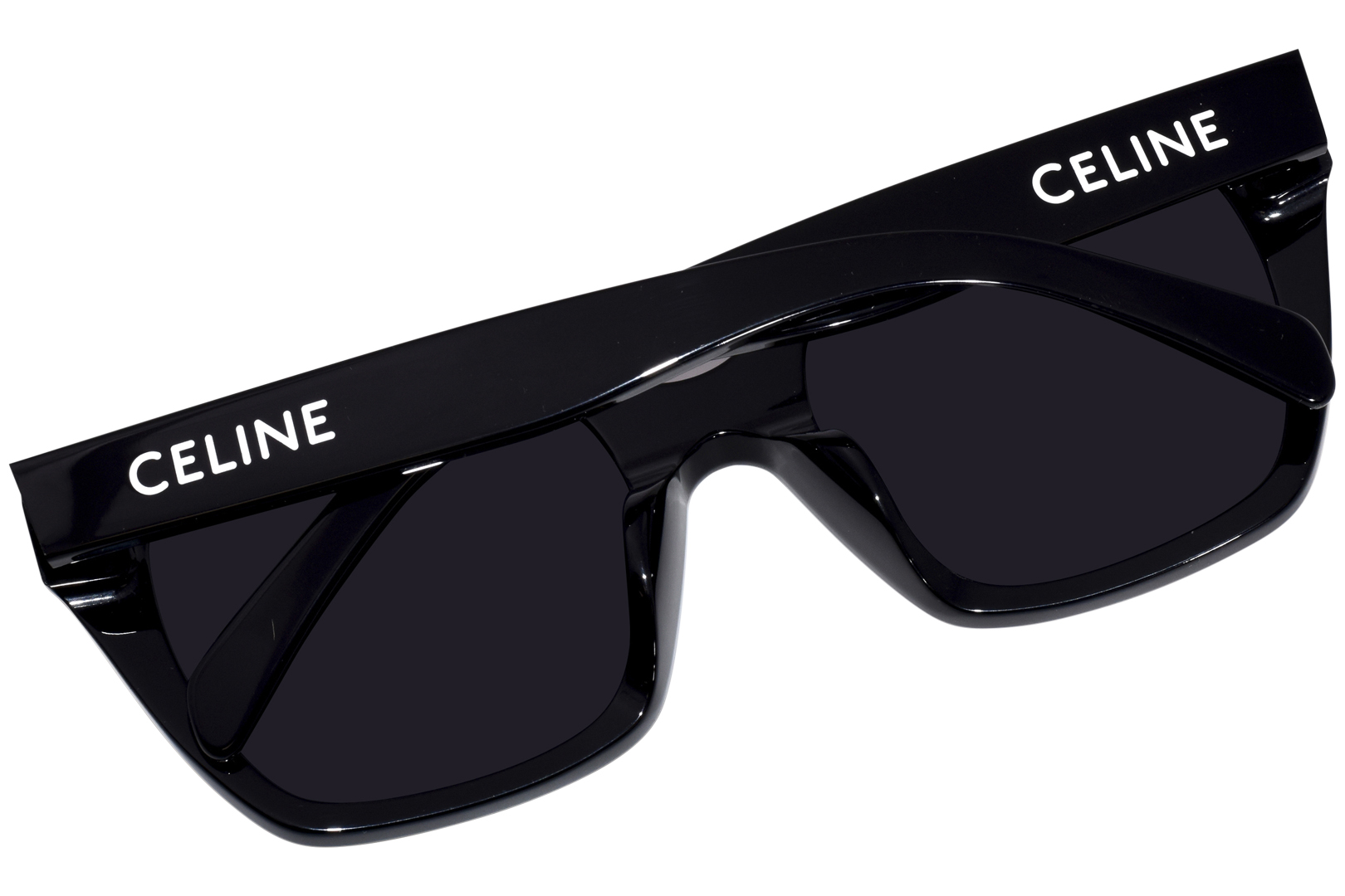 Celine CL40198F 01A Sunglasses Women's Shiny Black/Smoke Square Shape ...