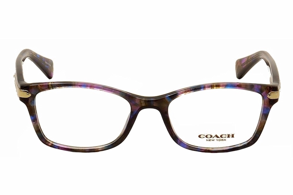 Coach Hc6065 5288 Eyeglasses Womens Purple Confetti Tortoise Full Rim