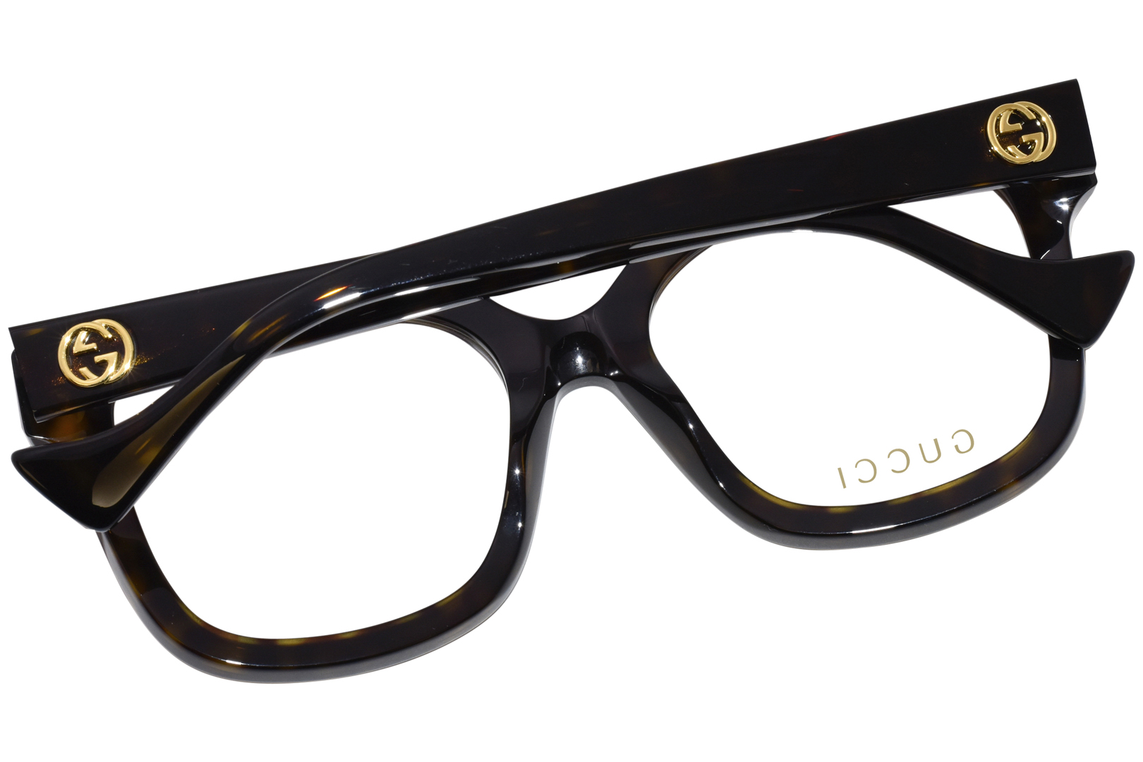 Gucci Gg1258o 005 Eyeglasses Womens Havana Full Rim Square Shape 53 19