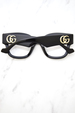 Gucci GG1423O Eyeglasses Women's Full Rim Cat Eye