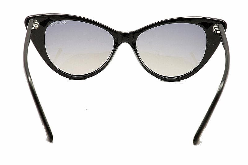 Tom Ford Women's Nikita TF173 TF/173 01B Black Cateye Sunglasses 53mm |  