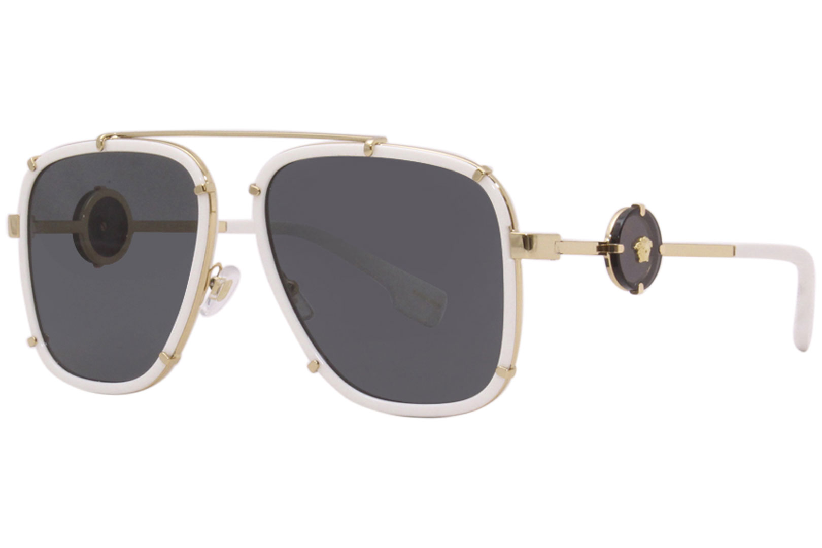 Versace 2233 Sunglasses Men's Pilot Shape | EyeSpecs.com