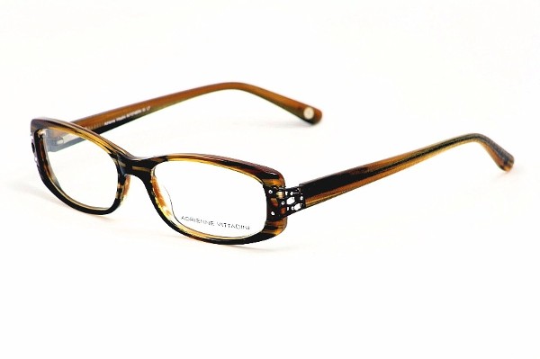 Adrienne Vittadini Eyeglasses AV1074 Brown Optical Frame