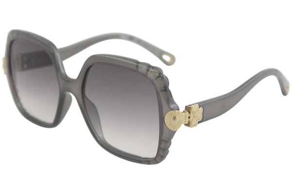 Chloe Sunglasses CE746S 001 Black Grey Gradient Lenses 55-17-140mm Clover  charm 886895394949