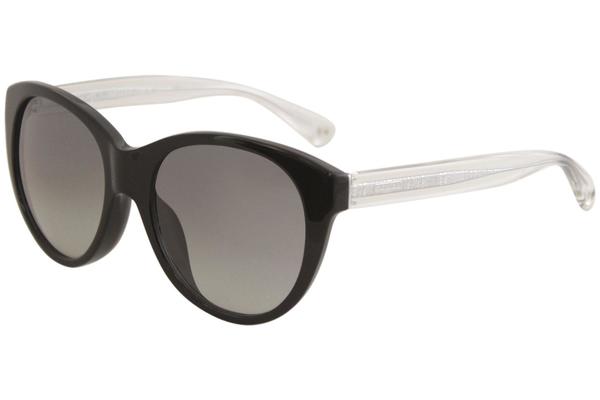 Coach Audrey HC8064F HC 8064 F 5002 11 Black Crystal Round Sunglasses 54mm