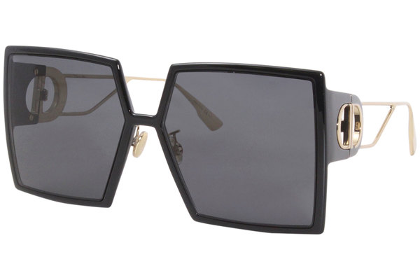 namens Richtlijnen Auroch Christian Dior 30Montaigne 807/2K Sunglasses Women's Black-Gold/Grey Lenses  58mm | EyeSpecs.com