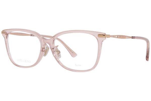 Jimmy Choo JC307/F 000 Eyeglasses Women's Black/Rose Gold Full Rim 54 ...