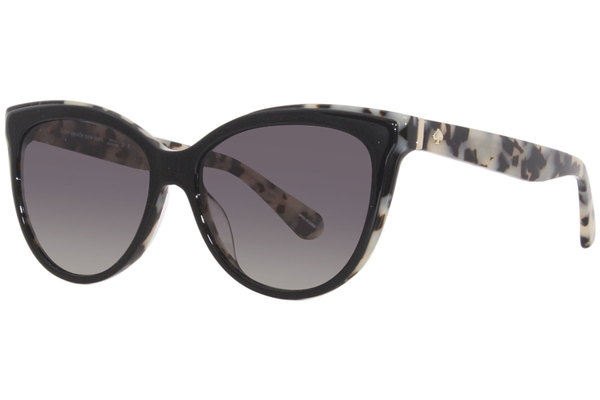 Kate Spade Daesha/S WR7WJ Sunglasses Women's Black Havana/Polarized Grey  56mm 