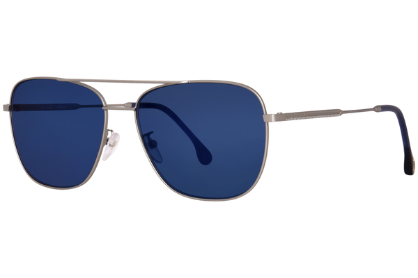 Paul Smith Avery V Pssn V Sunglasses Men S Matte Silver Blue Pilot Mm Eyespecs Com