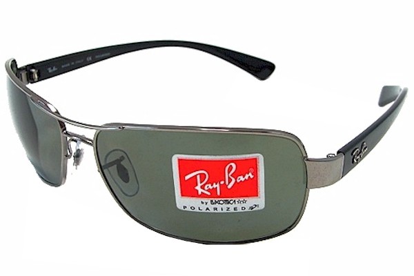 Ray Ban Men's RB3379 RB/3379 004/58 Gunmetal RayBan Polarized Sunglasses 64mm