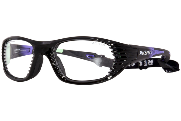 Rec Specs by Liberty Sport MA-1 215 Eyeglasses Youth Kids Black 55mm  w/Strap