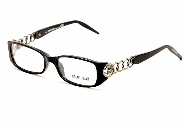 Roberto Cavalli Eyeglasses Fucsite 494 001 Black Optical Frame