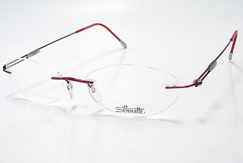  SILHOUETTE Chassis 7534 Titan Next Generation III 6079 Red Eyeglasses Frame 