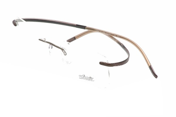  Silhouette Eyeglasses Spx Art Chassis 7690 6060 Brown Pinstripe Optical Frame 