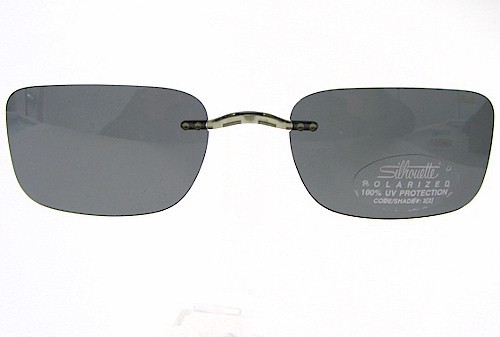  Silhouette Zenlight 5065 Gray Polarized Clip-On Sunglasses 