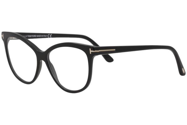 Tom Ford Women's Eyeglasses TF5511 TF/5511 001 Shiny Black Optical Frame  54mm 