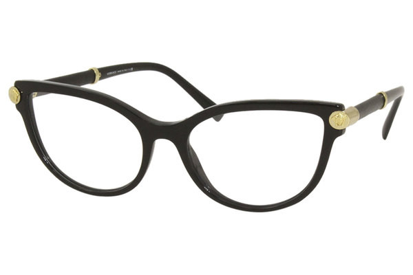 Versace VE3270Q 5300 Eyeglasses Women's Transp Brown/Crystal Full Rim ...